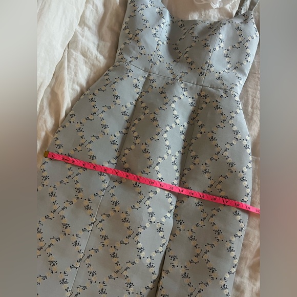 Markarian Edward Corset Blue Floral Print Midi Dress 2 NWT - Picture 8 of 12